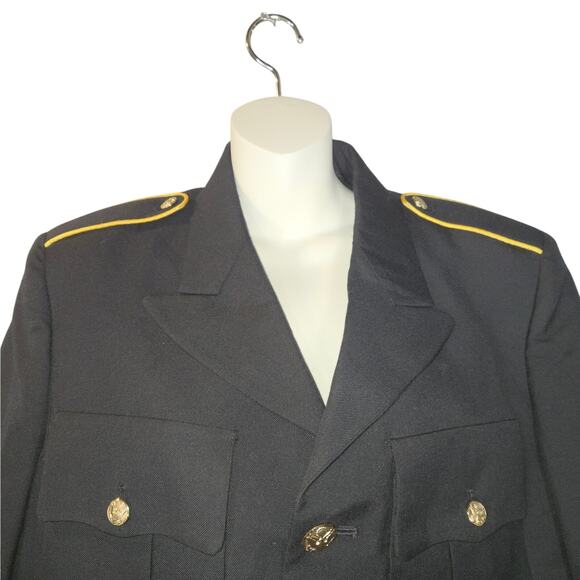 De Rossi & Son Army Blue 450 Mens Size 38RC Dress Uniform Jacket Coat Wool Blend - Picture 2 of 14